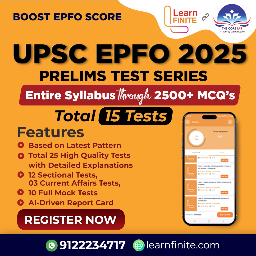 UPSC EPFO APFC & EO/AO Prelims Test Series 2025